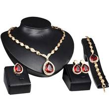 Anillo y brazalete con colgante de diamantes de imitación para mujer, conjunto de joyería elegante 2024 - compra barato