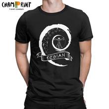 Men Debian Linux Computer T Shirts 100% Cotton Clothes Casual Short Sleeve Crew Neck Tee Shirt Big Size T-Shirt 2024 - buy cheap