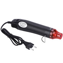 Jcd mini pistola de ar quente 220v, plugue ue, multifunções, secador com suporte de metal, 330w, ferramentas de reparo de soldagem 2024 - compre barato