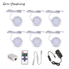 LED Under Cabinet Lights Kit Remote Control Dimmable Puck Lights 12V Closet Lighting For Car Bedroom Kitchen Bookshelf Showcase 2024 - buy cheap