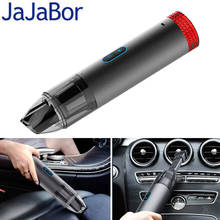 JaJaBor-aspiradora portátil de mano inalámbrica para coche, aspirador automático con linterna, luz estroboscópica, para casa y oficina 2024 - compra barato