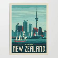 Wall Art HD Printed Picture Vintage Travel Auckland New Zealand Canvas Home Decor Modular Painting Frame Cuadros For Living Room 2024 - buy cheap