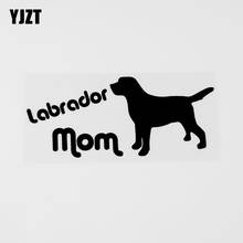 YJZT 15.3CM×6.4CM Fashion Labrador Mom Vinyl Animal Car Sticker Decal Black/Silver 8C-0673 2024 - buy cheap