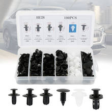 Black Plastic Fastener Clips Universal Mixed Car Body Push Retainer Pin Rivet Bumper Door Trim Panel Retainer Fastener Kit 2024 - buy cheap