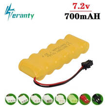 700mah 7.2v Rechargeable Battery For Rc toys Cars Tanks Robots Gun Battery 2/3AA 7.2v NI-CD Batteries Pack For Rc Boat 1PCS 2024 - buy cheap