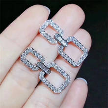Original 925 sterling silver Diamond Dangle Earring Eight shape Jewelry Party Wedding Drop Earrings for Women Bridal Fine Gift 2024 - buy cheap