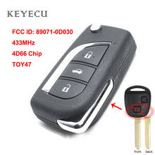 Keyecu-llave remota mejorada Fob, Chip 4D66 de 433MHz para Toyota Yaris Avensis Corolla FCC ID: 89071-0D030 2024 - compra barato