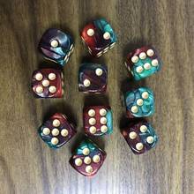 10pcs/set Round Corner Pearl Gem Dice 6 Sided 16mm Dice Playing Table Board Bar Games Party Funny Tools Entertainment Supplies 2024 - buy cheap
