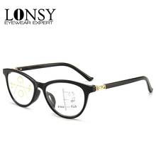 LONSY High Quality Women Progressive Reading Glasses Anti Blue Light Lens Presbyopic Glasses Hyperopia Eyewear Readers 2024 - buy cheap