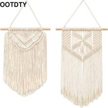 2 Pcs Macrame Wall Hanging Tapestry Art Woven Wall Decor Boho Chic Home Decoration for Apartment Bedroom Living Room Gallery 2024 - buy cheap