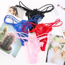 Sexy Underwear Women Thongs G-strings Tangas Women Sexy Lace Bowknot Thin Belt Bandage Thong Panties Female Underwear Thongs 2024 - buy cheap