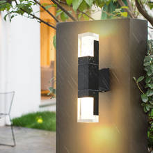Luminária led de parede moderna, à prova d'água, ip65, iluminação de jardim, varanda, 96/220v, dourada, preta, iluminação 2024 - compre barato