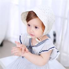 1Pc New Dot Cotton Baby Hat Summer Vintage Infant Bonnet Hat for Girls Adjustable Baby Hat 0-2 Years 2024 - buy cheap