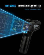 Termômetro infravermelho digital, pirômetro, higrômetro, medidor de temperatura a laser sem contato, display em lcd. luz de alarme 2024 - compre barato