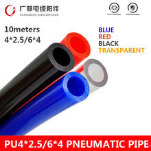 10meters Pneumatic Air Hose PU 4*2.5 6*4 OD 4mm 6mm Black Transparent Red Blue Air Tubing Pipe High Pressure Compressor Tube 2024 - buy cheap