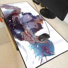 Rem Re Zero-alfombrilla de ratón de Anime para videojuegos, alfombrilla grande de goma para ordenador, escritorio, borde cosido para CS GO LOL Dota 2024 - compra barato