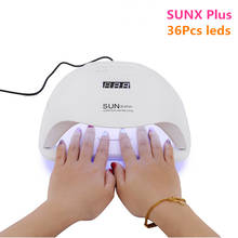 SUNX Plus УФ светодиодная лампа для сушки ногтей для всех гелей лак для солнца светильник Сушилка инфракрасный зондирующий таймер умный ЖК-дисплей маникюр 2024 - купить недорого