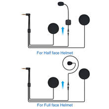 Fodsports v6 v4 acessórios da motocicleta intercom 3.5mm jack fone de ouvido estéreo terno para v6 v4 bluetooth interfone com microfone macio duro 2024 - compre barato