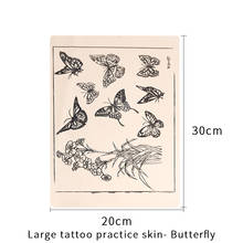 Piel de práctica de tatuaje, diseño de mariposa, maquillaje permanente cosmético, 5 piezas, práctica de piel falsa para principiantes, accesorios de tatuaje 2024 - compra barato