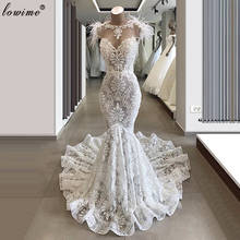 Dubai White Wedding Dresses 2020 Mermaid Turkish Wedding Gowns Formal Vestido De Noiva Elegant Robe De Mariee Free Shipping 2024 - buy cheap