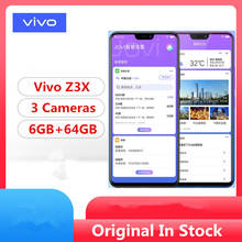 Original Vivo Z3X 4G LTE móvil teléfono Snapdragon 660 Android 8,1 de 6,26 "IPS 2280X1080 6GB RAM 64 GB ROM 16.0MP + 13.0MP huellas dactilares 2024 - compra barato