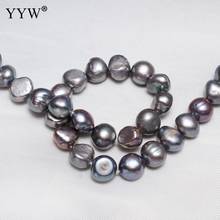 A Grade Freshwater Pearl Beads 9-10mm Grey Cultured Potato Pearls Natural Beads DIY For Jewelry Making 15 Inch Strand Wholesale 2024 - buy cheap