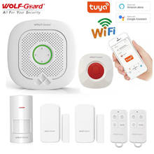 Wolf-Guard Smart Tuya Wifi Home Burglar Alarm System 433MHz Wireless Siren Doorbell Mode Detector Alexa / Google APP Control 2024 - buy cheap