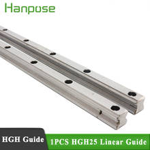 Hgh25 trilho guia linear, 300, 400, 500 e 800mm de comprimento, trilho linear quadrado para hgh25, bloco deslizante, cnc 2024 - compre barato