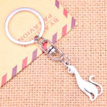 New Fashion Keychain 34x14mm cat Pendants DIY Men Jewelry Car Key Chain Ring Holder Souvenir For Gift 2024 - buy cheap
