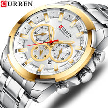 Relógio de quartzo masculino de negócios relógio de quartzo relógio de pulso de aço inoxidável masculino 2024 - compre barato