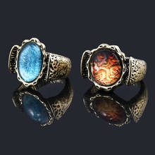 Vintage Cthulhu Mythos Ring Antique Bronze Glass Cabochon Rings For Men Women Cosplay Jewelry 2024 - buy cheap