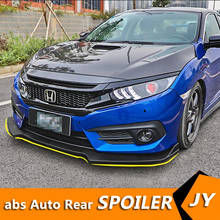 Para honda civic abs amortecedor traseiro difusor protetor para 2016-2018 civic corpo kit pára-choques traseiro frente pá lábio spoiler traseiro 2024 - compre barato