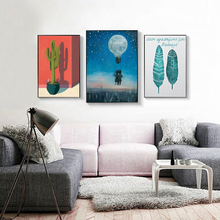 Nordic Leaves Plants Picture Wall Art Dreamy Cactus Home Poster HD Print Modular Canvas Painting For Living Room Unframed 2024 - buy cheap
