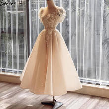 Serene Hill-vestido de noche con cuentas para mujer, prenda Formal hasta el tobillo, con mangas abullonadas, color marfil, CLA71045, 2021 2024 - compra barato