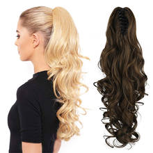 SHANGZI-Extensión de cabello largo para mujer, postizo de cola de caballo sintético con clip, extensión de cabello 2024 - compra barato
