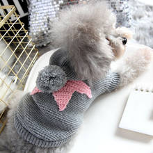 Suéter con capucha para perro y gato, suéter de punto cálido con diseño de estrella de mar, perro, Bulldog Francés, Chihuahua, para Otoño e Invierno 2024 - compra barato