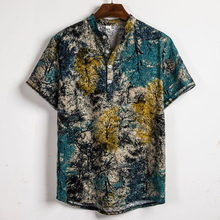 Street Print Brand Shirt Summer Hot Sell Men's Hawaiian Beach Shirt Fashion Short Sleeve Floral Loose Casual Shirts Plus Size 2024 - buy cheap