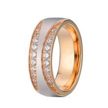 Unique 2019 Wedding Rings bicolor 316L stainless steel women rings 2024 - buy cheap