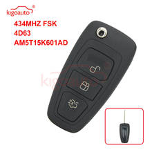 Kigoauto AM5T15K601AD 2036872 car remote flip key 3 button 434mhz FSK 4D63 chip for Ford Mondeo Focus C-Max 2011 2012 2013 2014 2024 - buy cheap