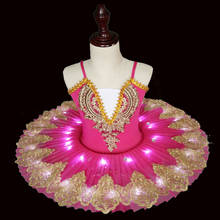 Falda de Ballet luminiscente para niños, vestido de tutú de ballet profesional de cisne pequeño fluorescente, novedad de 2020 2024 - compra barato