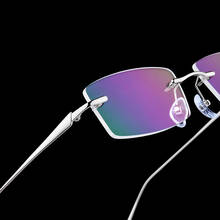 High-grade luxury Alloy Metal  Business Rimless Glasses Frames Optical Myopia Reading Frame Armacao de oculos 2024 - buy cheap