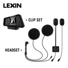 LEXIN LX-B4FM PRO intercom headset&clip set for full/half helmet with High quality and Loud Sound Bluetooth Headphone Jack Plug 2024 - купить недорого