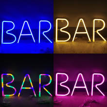 Led BAR Neon Light Sign For Room Wall Fairy Lights Festoon Garland USB Battery Operated Indoor Party Holiday Xmas Decoration 2024 - buy cheap