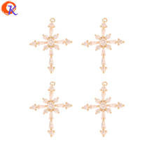 Cordial Design 30Pcs 17*23MM CZ Charms/Jewelry Accessories/Hand Made/Cross Shape/DIY Making/Earring Findings/Rhinestone Pendant 2024 - buy cheap