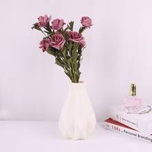 Скандинавский стиль имитация керамического цветочного горшка оригами пластиковая ваза мини-бутылка Цветочная корзина Цветочная ваза для украшения интерьера 2024 - купить недорого