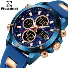 Relojes deportivos de marca de lujo READEEL para hombre reloj de cuarzo Digital de acero completo impermeable reloj de pulsera militar reloj masculino 2024 - compra barato