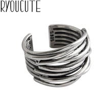 Anillos grandes multicapa para hombre y mujer, joyería antigua gótica, Punk, Vintage, Color plateado, 2020 2024 - compra barato