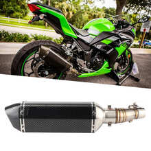 Exhaust System Mid-Pipe+Slip-On Muffler with DB Killer Fit for Kawasaki Ninja 250R 250 300 Z250 Z300 2008 2009 2010 2011-2017 2024 - buy cheap