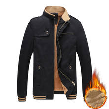 Casacos bomber grossos de lã de inverno masculinos, jaquetas corta-vento casuais para homens, roupas de beisebol militares, za303 2024 - compre barato