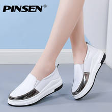 PINSEN-zapatos de plataforma para mujer, zapatillas informales de alta calidad, sin cordones, para otoño, 2020 2024 - compra barato